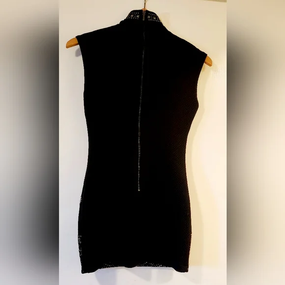 bebe Studded Embellished Black Mini Dress Size Extra Small - Picture 7 of 16